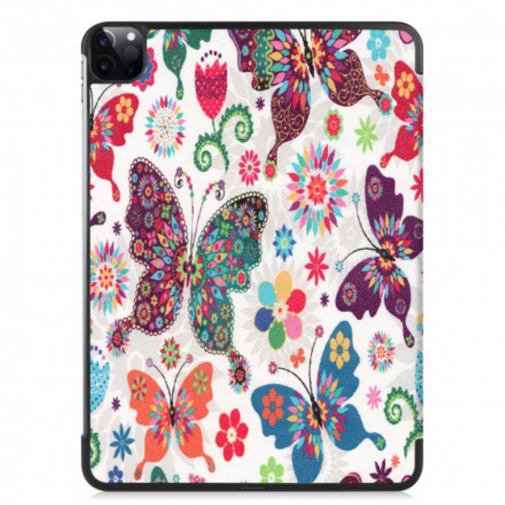 Bescherming Hoesje voor iPad Air (2022) (2020) / Pro 11" Vintage Bloem Pennenhouder