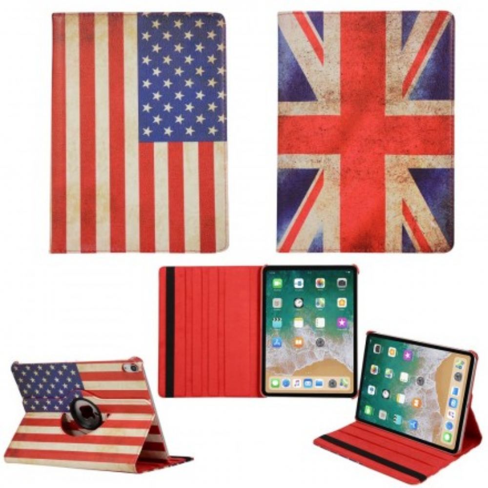 Folio-hoesje voor iPad Air (2022) (2020) / Pro 11" Engelse Vlag Draait