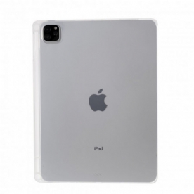 Hoesje voor iPad Air (2022) (2020) / Pro 11" Doorzichtige Siliconen Pennenhouder