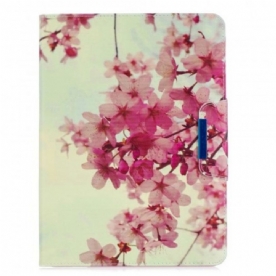 Leren Hoesje voor iPad Air (2022) (2020) / Pro 11" Bloeiende Bloemen