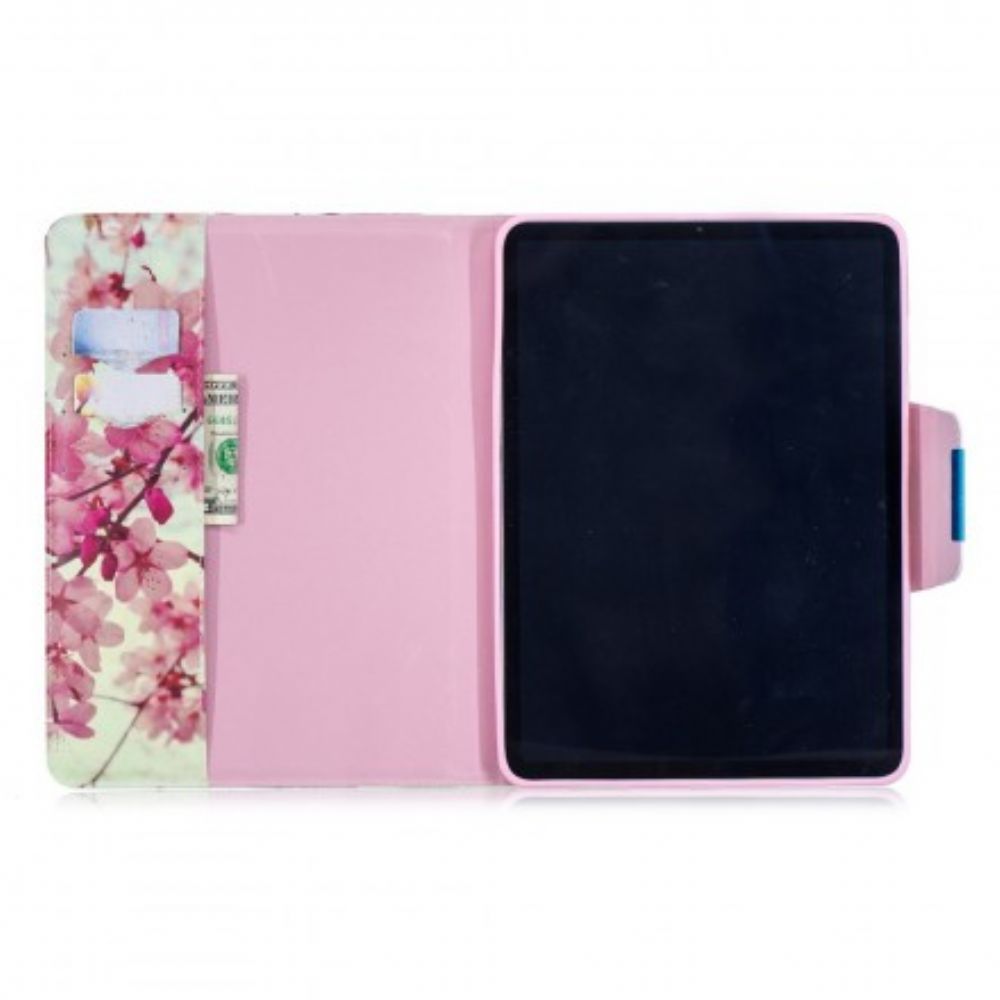 Leren Hoesje voor iPad Air (2022) (2020) / Pro 11" Bloeiende Bloemen