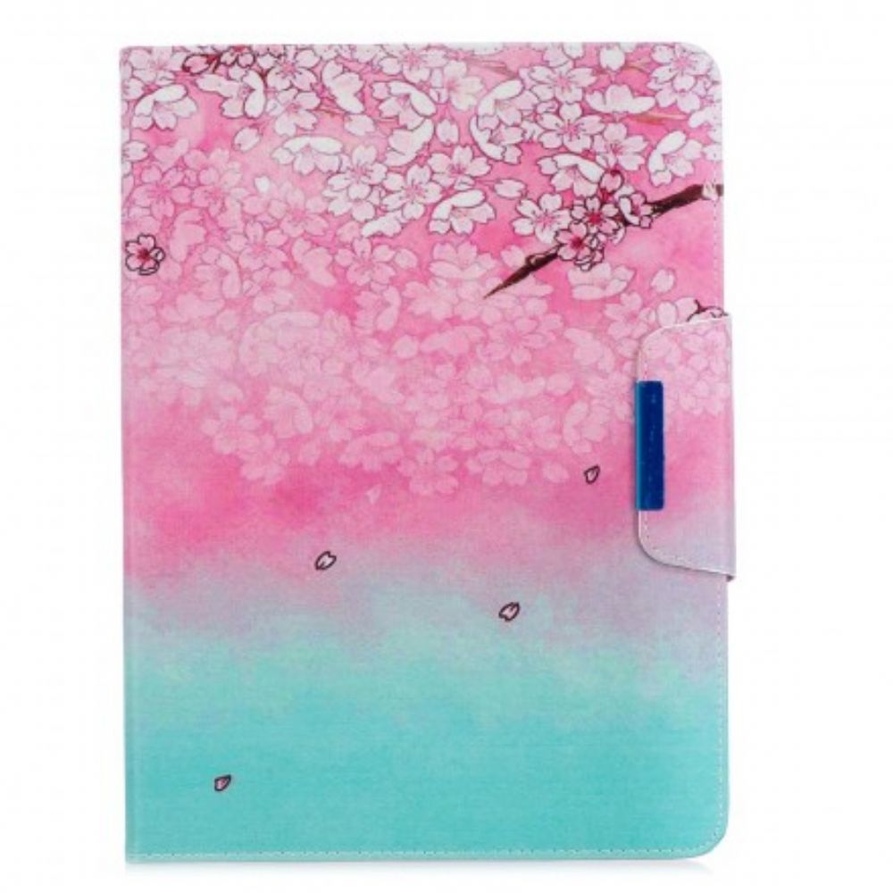 Leren Hoesje voor iPad Air (2022) (2020) / Pro 11" Lentebloemen