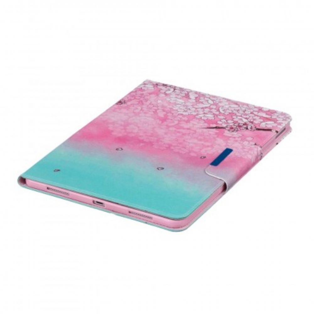 Leren Hoesje voor iPad Air (2022) (2020) / Pro 11" Lentebloemen