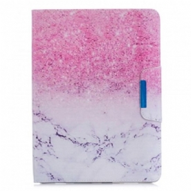 Leren Hoesje voor iPad Air (2022) (2020) / Pro 11" Marmer En Glitter Ontwerp