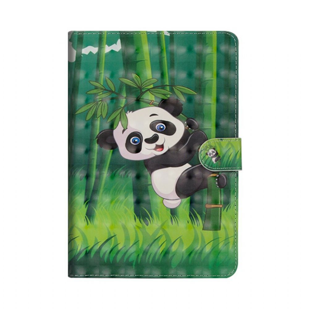 Leren Hoesje voor iPad Air (2022) (2020) / Pro 11" Panda Lichtpunten