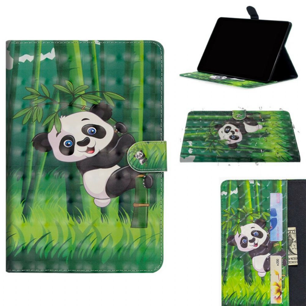 Leren Hoesje voor iPad Air (2022) (2020) / Pro 11" Panda Lichtpunten