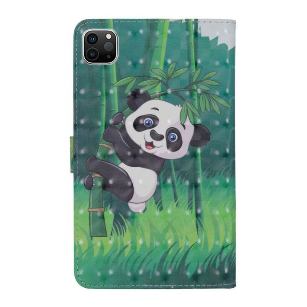 Leren Hoesje voor iPad Air (2022) (2020) / Pro 11" Panda Lichtpunten