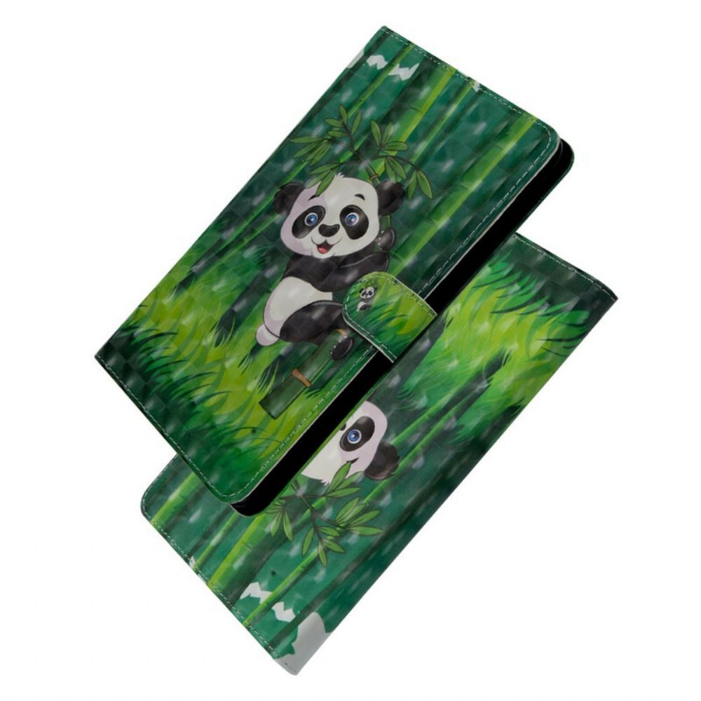 Leren Hoesje voor iPad Air (2022) (2020) / Pro 11" Panda Lichtpunten