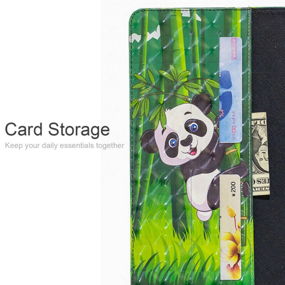 Leren Hoesje voor iPad Air (2022) (2020) / Pro 11" Panda Lichtpunten