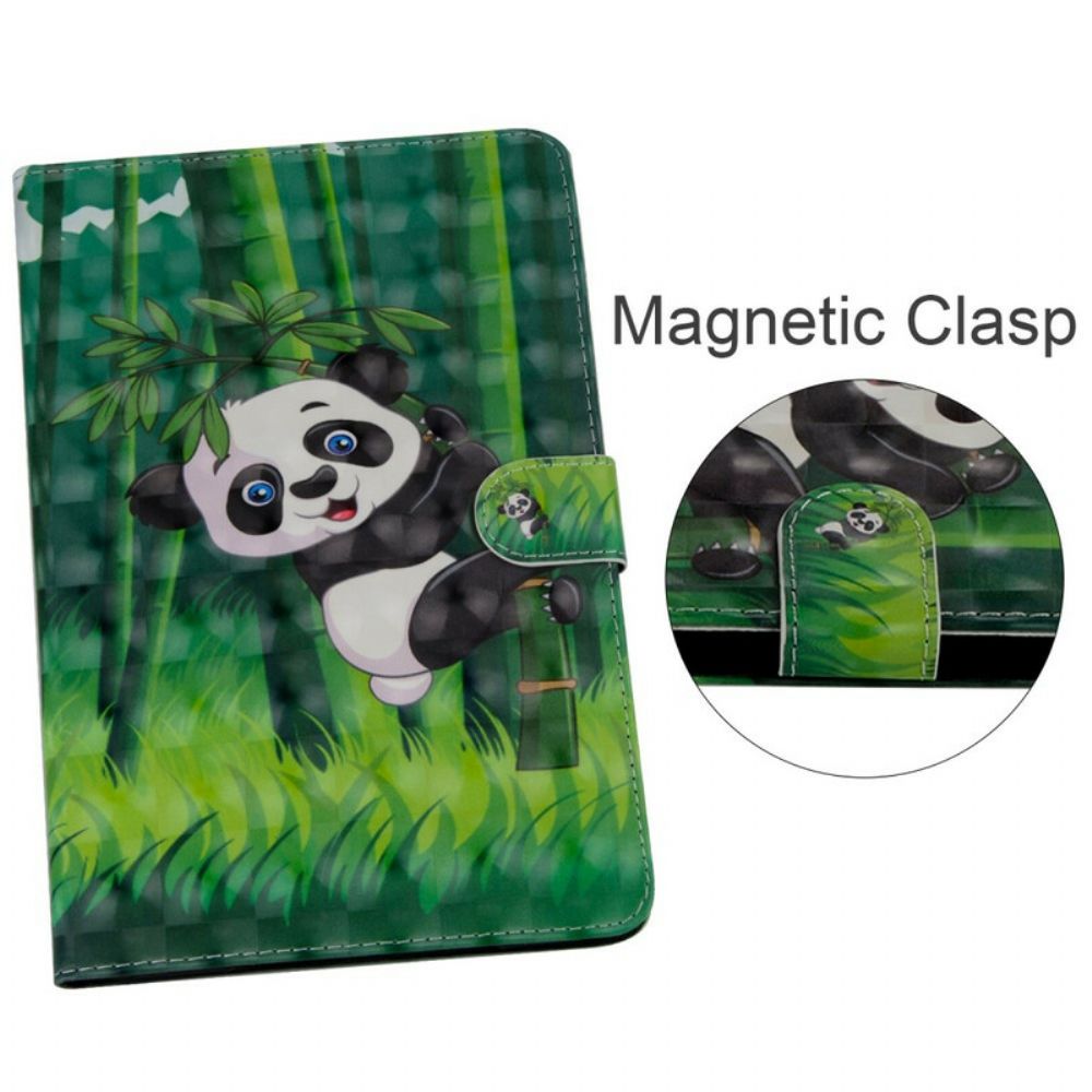 Leren Hoesje voor iPad Air (2022) (2020) / Pro 11" Panda Lichtpunten