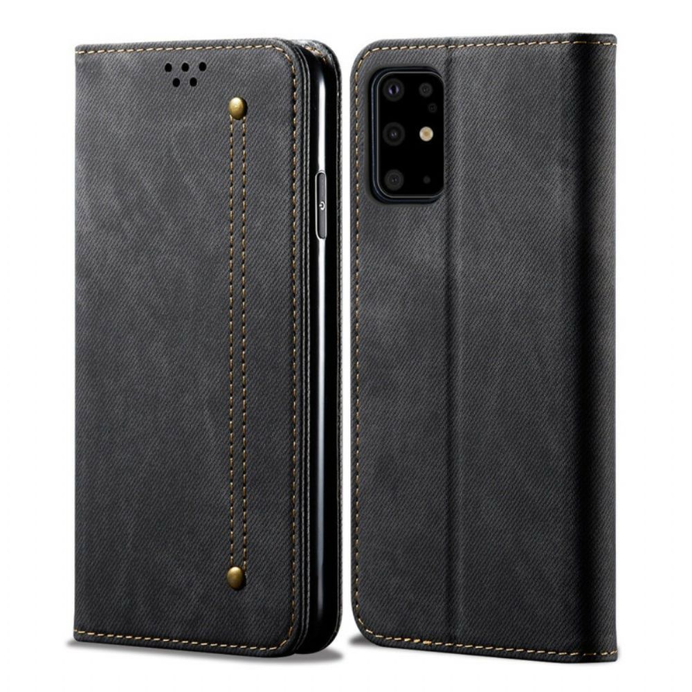 Bescherming Hoesje voor Samsung Galaxy S20 Plus 4G / 5G Folio-hoesje Denim Stof