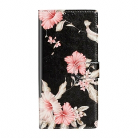 Folio-hoesje voor Samsung Galaxy S20 Plus 4G / 5G Bloemen Ontwerp