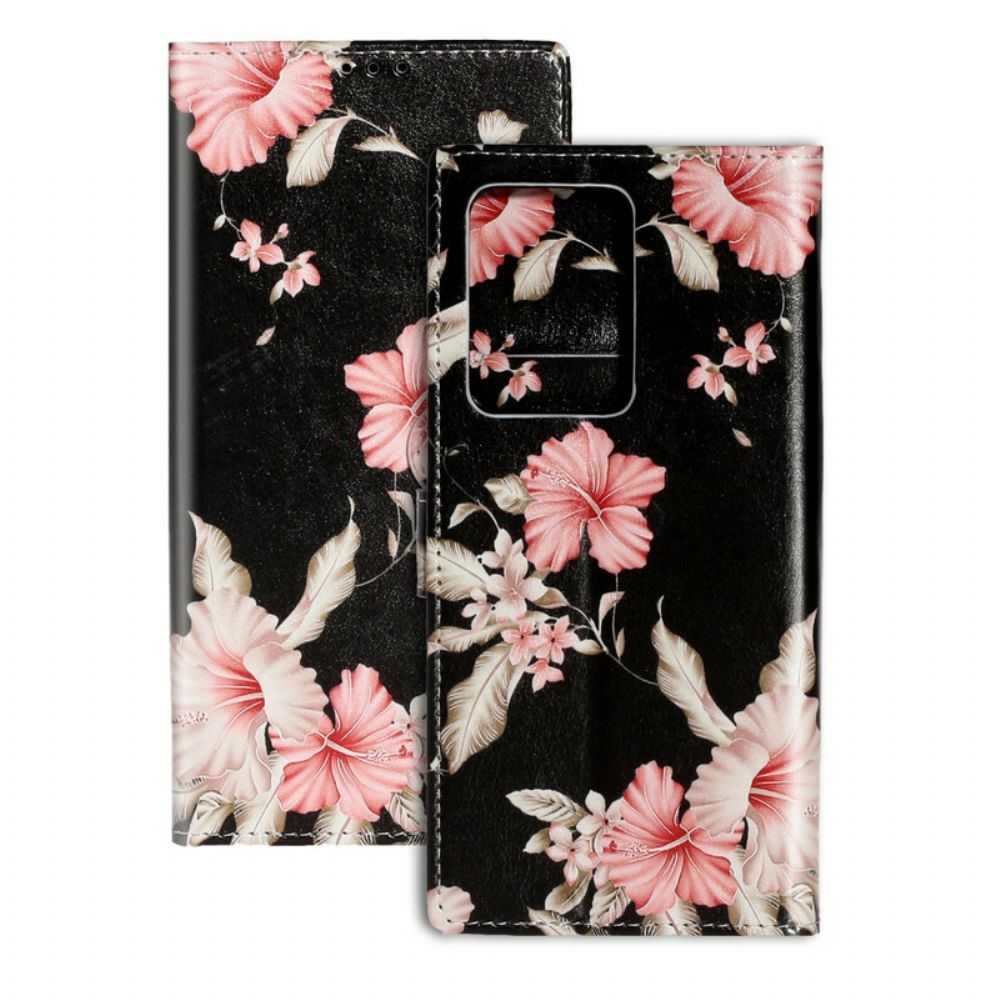 Folio-hoesje voor Samsung Galaxy S20 Plus 4G / 5G Bloemen Ontwerp