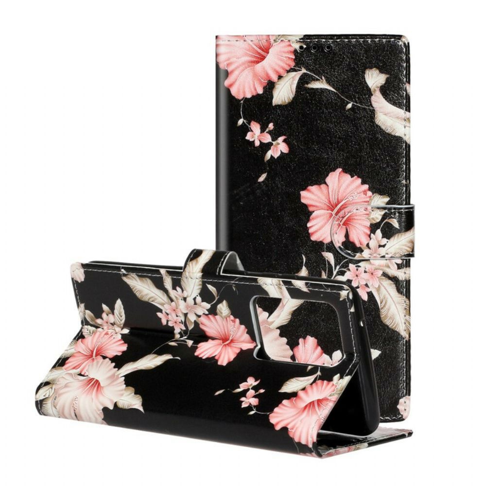 Folio-hoesje voor Samsung Galaxy S20 Plus 4G / 5G Bloemen Ontwerp