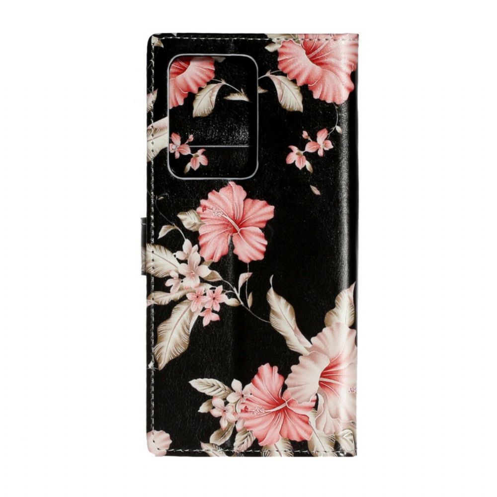 Folio-hoesje voor Samsung Galaxy S20 Plus 4G / 5G Bloemen Ontwerp