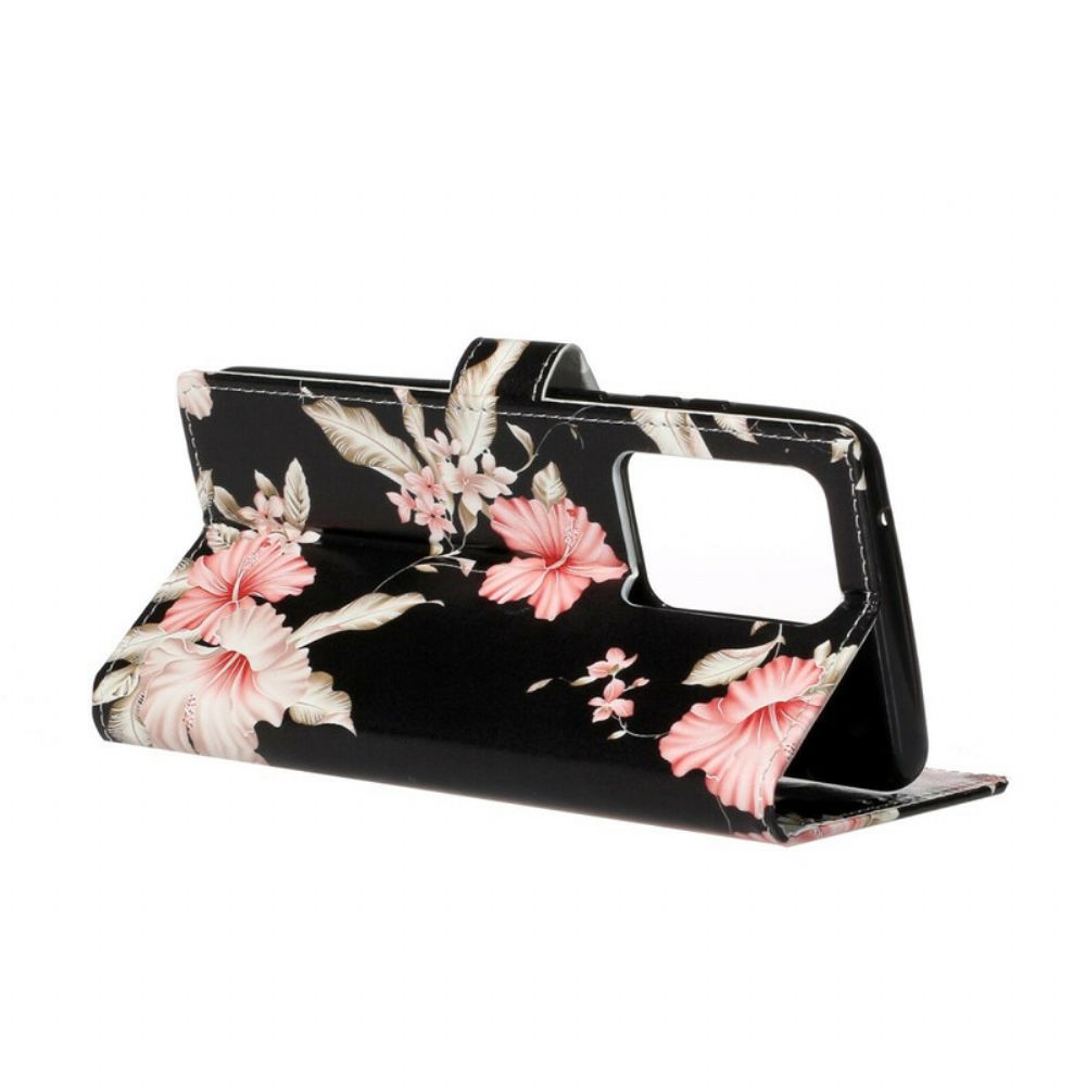 Folio-hoesje voor Samsung Galaxy S20 Plus 4G / 5G Bloemen Ontwerp