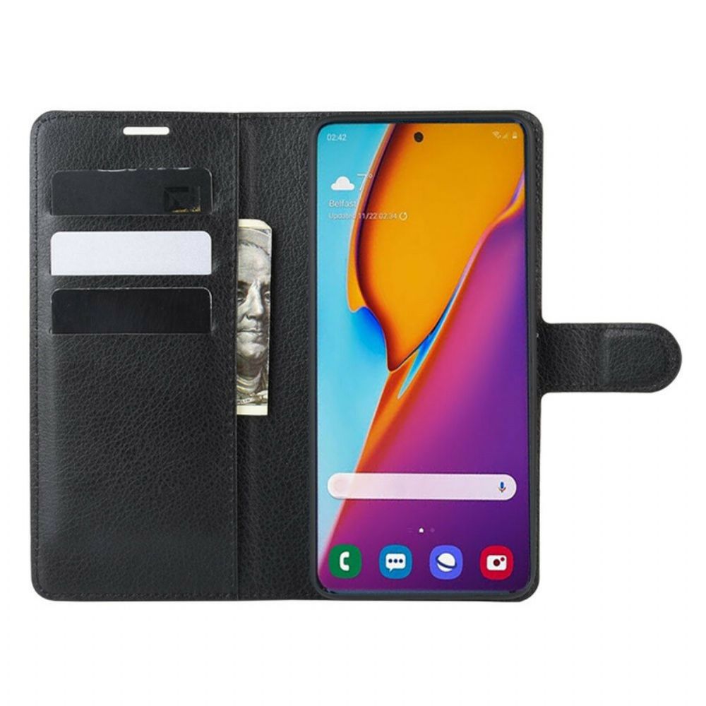 Folio-hoesje voor Samsung Galaxy S20 Plus 4G / 5G Klassiek Litchi Kunstleer