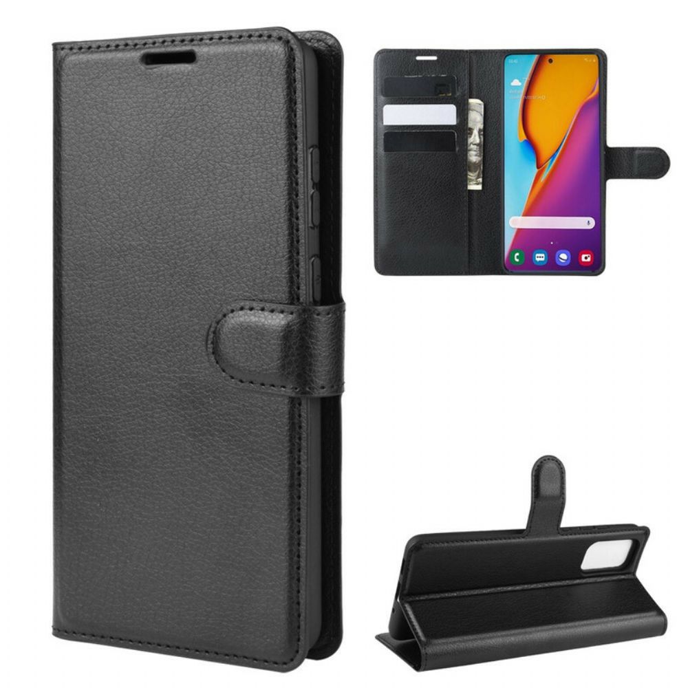 Folio-hoesje voor Samsung Galaxy S20 Plus 4G / 5G Klassiek Litchi Kunstleer