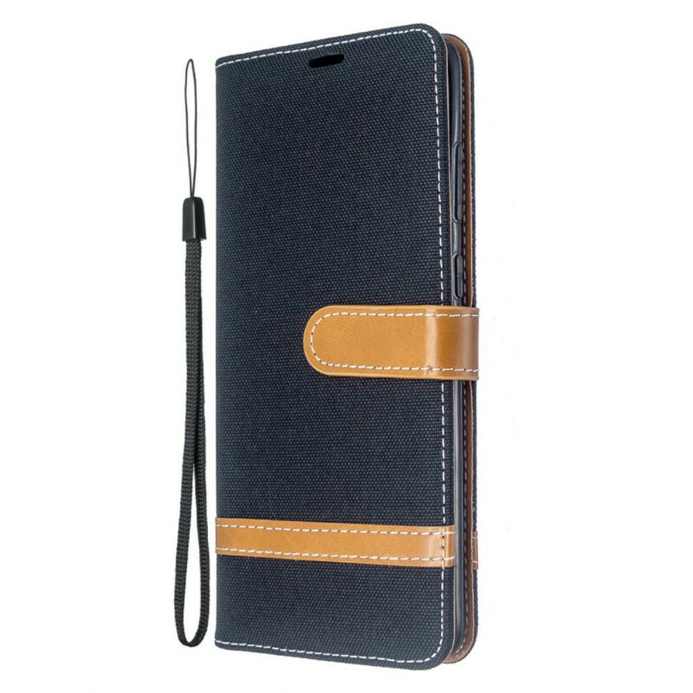 Folio-hoesje voor Samsung Galaxy S20 Plus 4G / 5G Met Ketting Band Met Stof En Leereffect