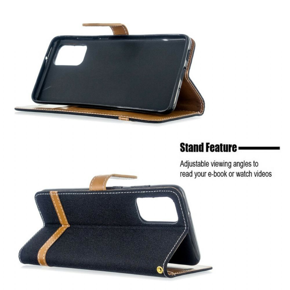 Folio-hoesje voor Samsung Galaxy S20 Plus 4G / 5G Met Ketting Band Met Stof En Leereffect