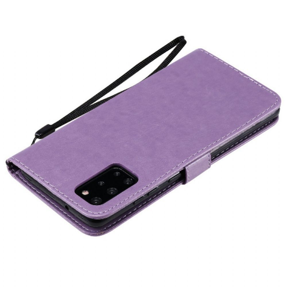 Folio-hoesje voor Samsung Galaxy S20 Plus 4G / 5G Met Ketting Kat En Bij Met Riem