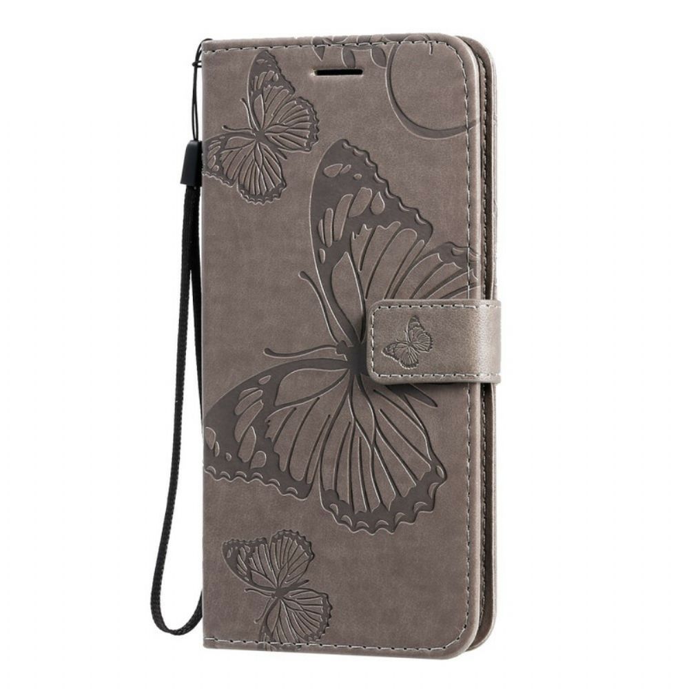 Folio-hoesje voor Samsung Galaxy S20 Plus 4G / 5G Met Ketting Reuzenvlinders Met Bandjes