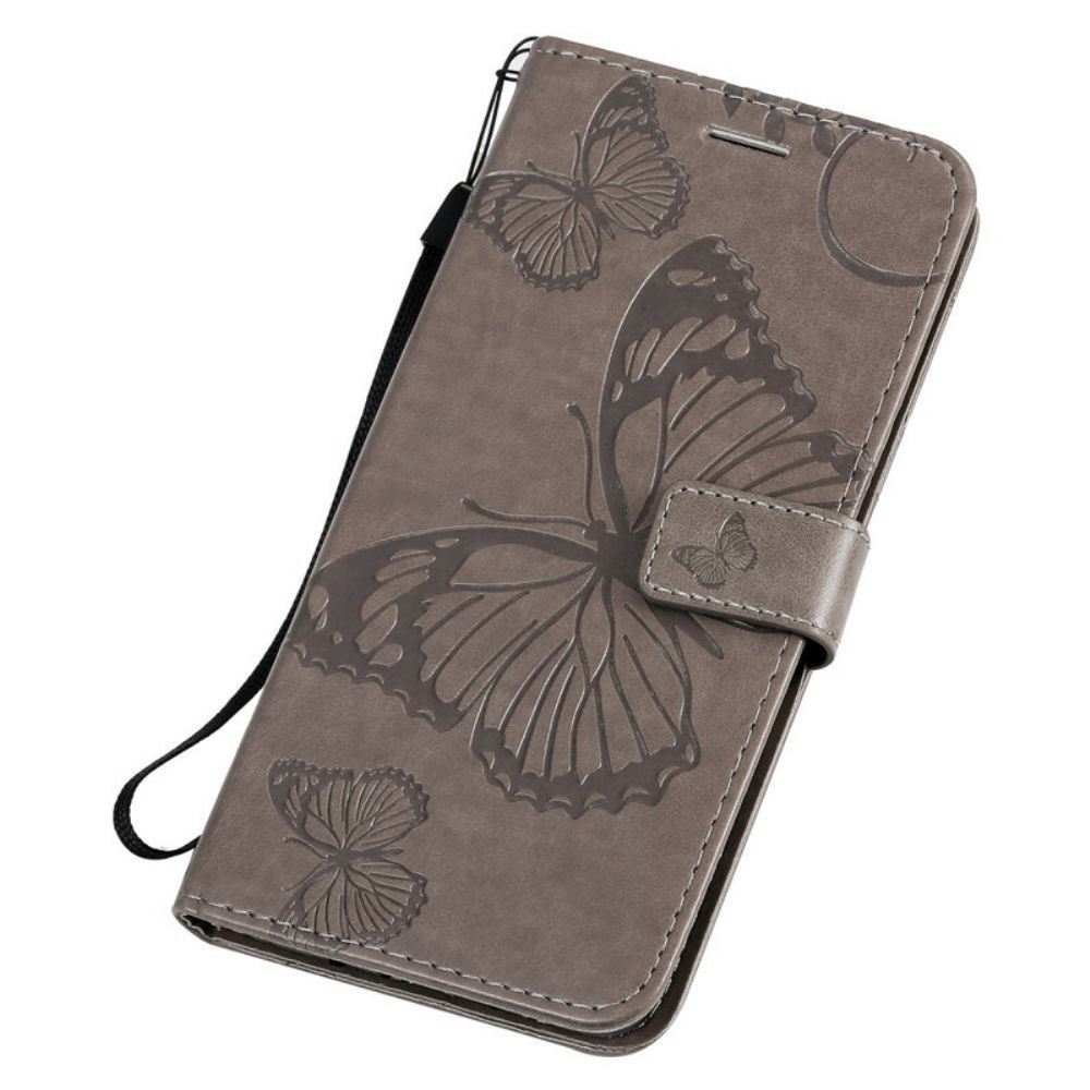 Folio-hoesje voor Samsung Galaxy S20 Plus 4G / 5G Met Ketting Reuzenvlinders Met Bandjes