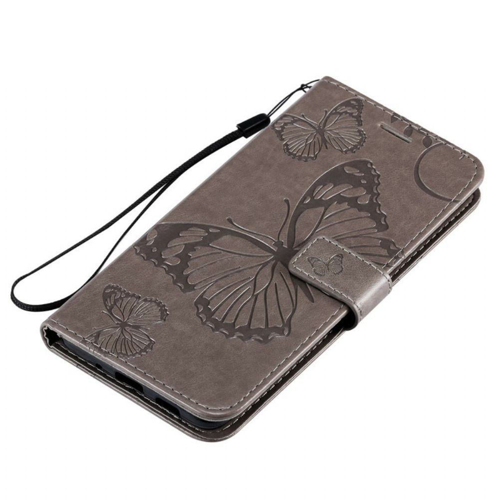 Folio-hoesje voor Samsung Galaxy S20 Plus 4G / 5G Met Ketting Reuzenvlinders Met Bandjes