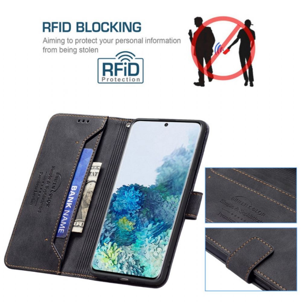 Folio-hoesje voor Samsung Galaxy S20 Plus 4G / 5G Rfid Binfen-kleur