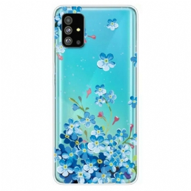 Hoesje voor Samsung Galaxy S20 Plus 4G / 5G Blauwe Bloemen