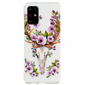 Hoesje voor Samsung Galaxy S20 Plus 4G / 5G Fluorescerende Bloem Eland