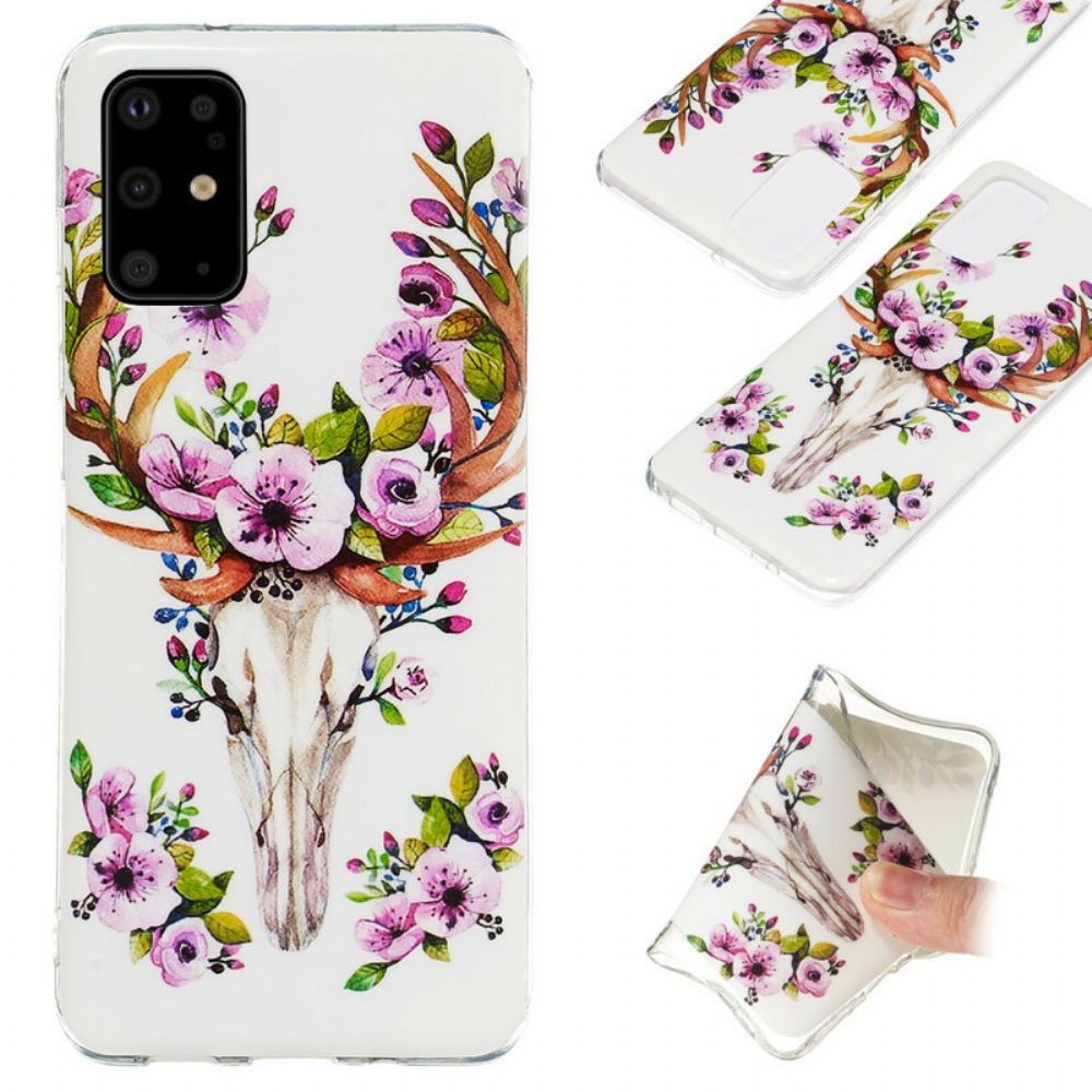 Hoesje voor Samsung Galaxy S20 Plus 4G / 5G Fluorescerende Bloem Eland