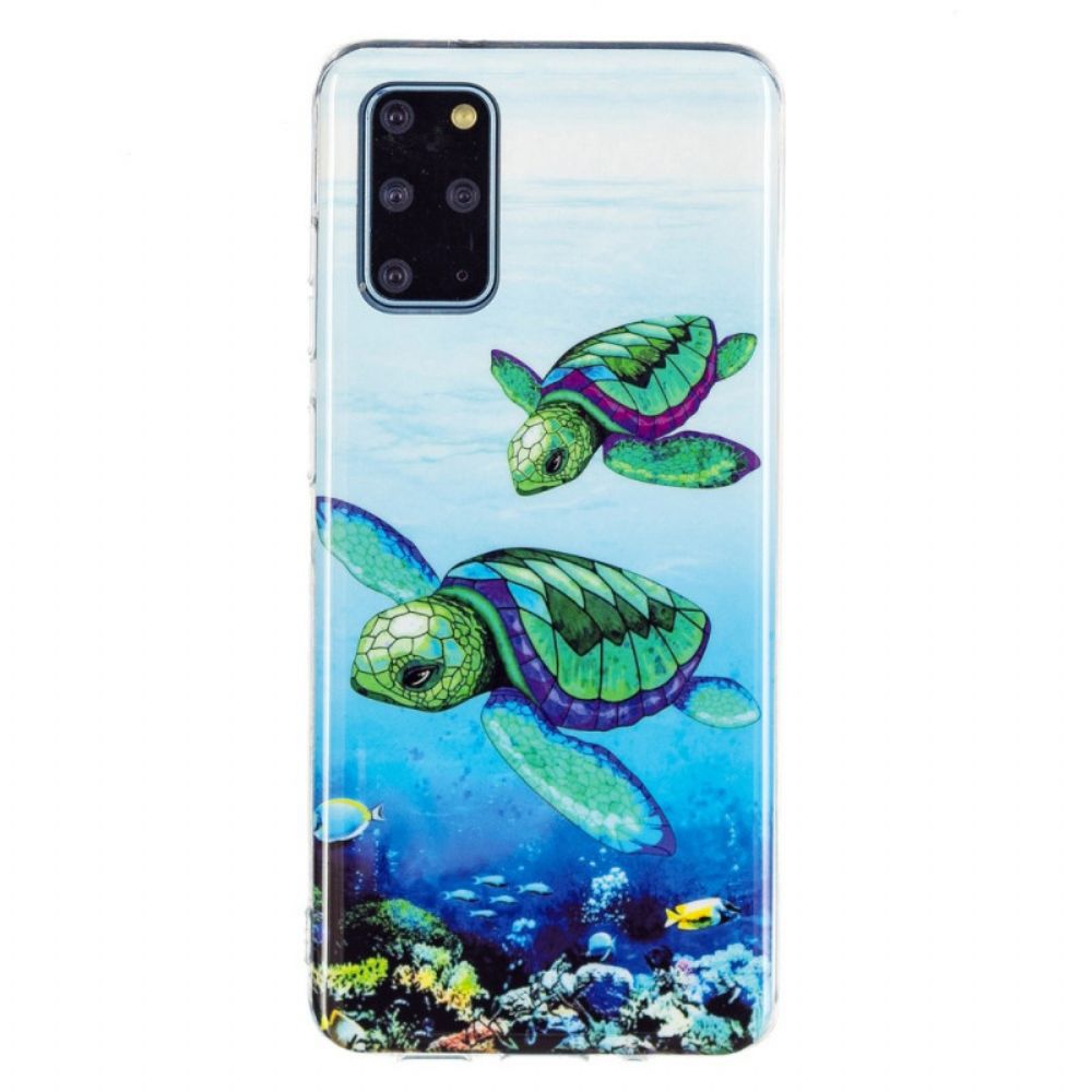 Hoesje voor Samsung Galaxy S20 Plus 4G / 5G Fluorescerende Schildpadden