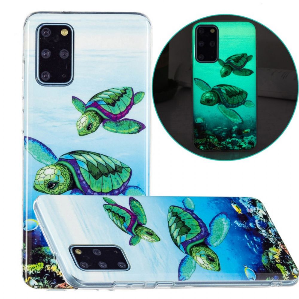 Hoesje voor Samsung Galaxy S20 Plus 4G / 5G Fluorescerende Schildpadden