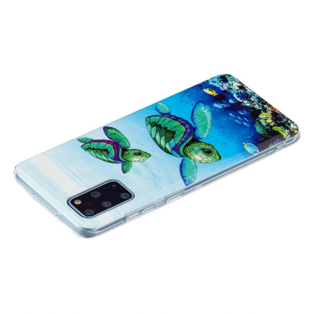 Hoesje voor Samsung Galaxy S20 Plus 4G / 5G Fluorescerende Schildpadden