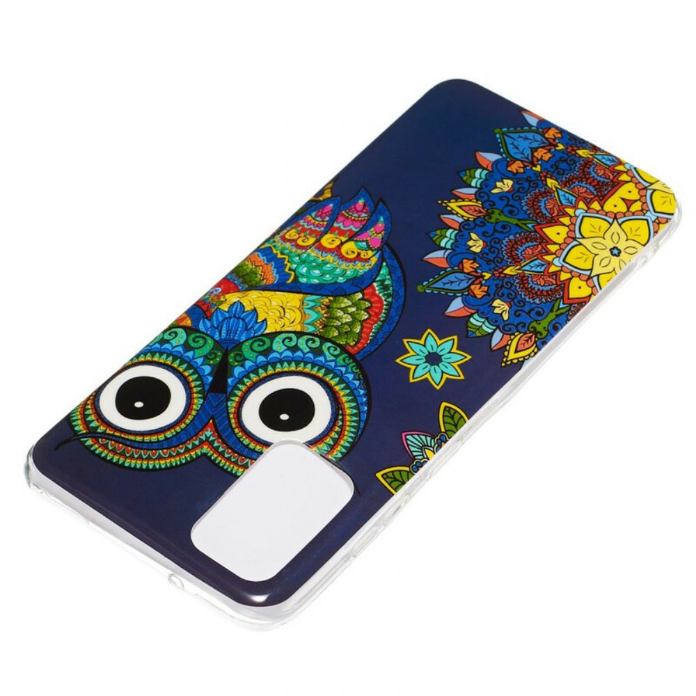 Hoesje voor Samsung Galaxy S20 Plus 4G / 5G Fluorescerende Uil Mandala