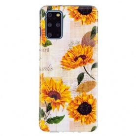 Hoesje voor Samsung Galaxy S20 Plus 4G / 5G Fluorescerende Zonnebloemen