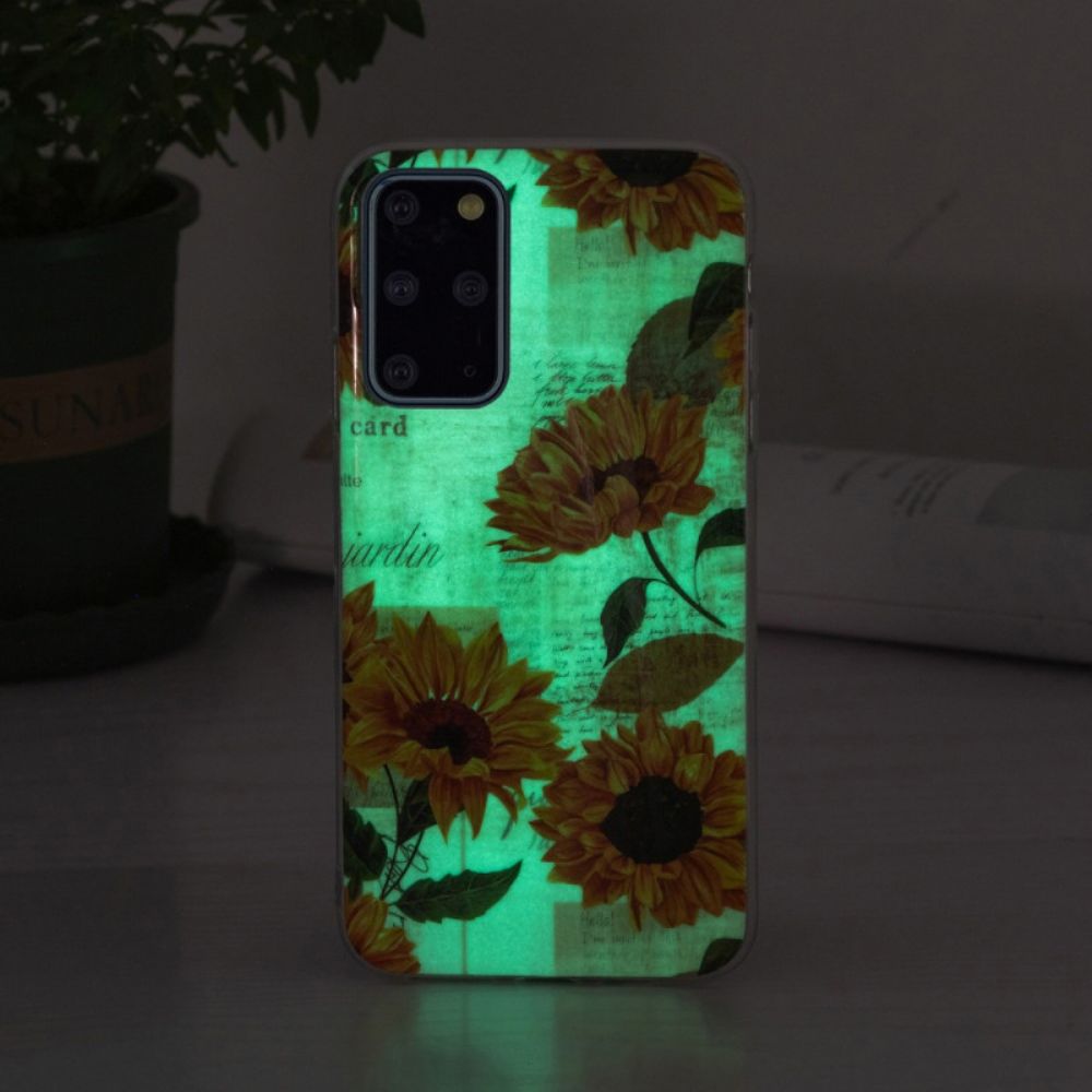 Hoesje voor Samsung Galaxy S20 Plus 4G / 5G Fluorescerende Zonnebloemen