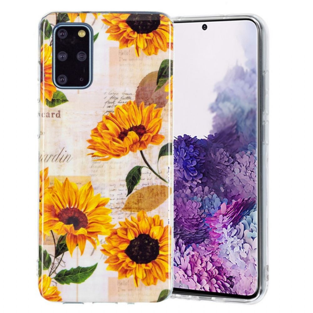 Hoesje voor Samsung Galaxy S20 Plus 4G / 5G Fluorescerende Zonnebloemen