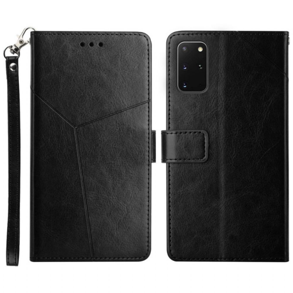 Leren Hoesje voor Samsung Galaxy S20 Plus 4G / 5G Geo Y Design Lederen Stijl