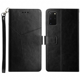 Leren Hoesje voor Samsung Galaxy S20 Plus 4G / 5G Geo Y Design Lederen Stijl