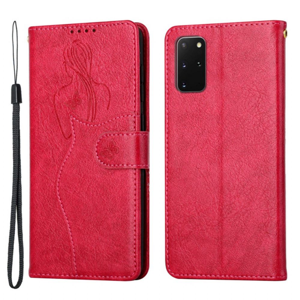 Leren Hoesje voor Samsung Galaxy S20 Plus 4G / 5G Kunstleer Silhouet