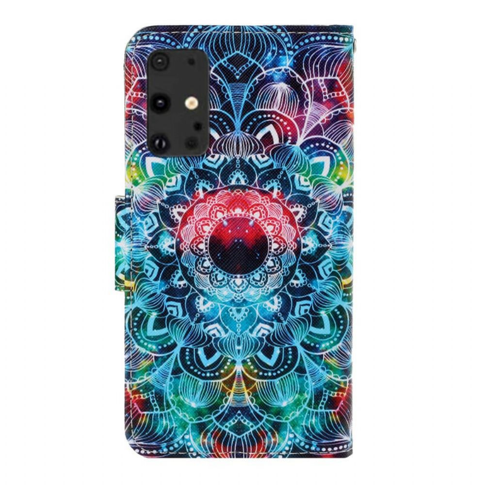 Leren Hoesje voor Samsung Galaxy S20 Plus 4G / 5G Met Ketting Knipperende Mandala Met Bandjes