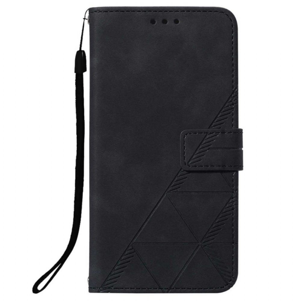 Leren Hoesje voor Samsung Galaxy S20 Plus 4G / 5G Piramide Leereffect