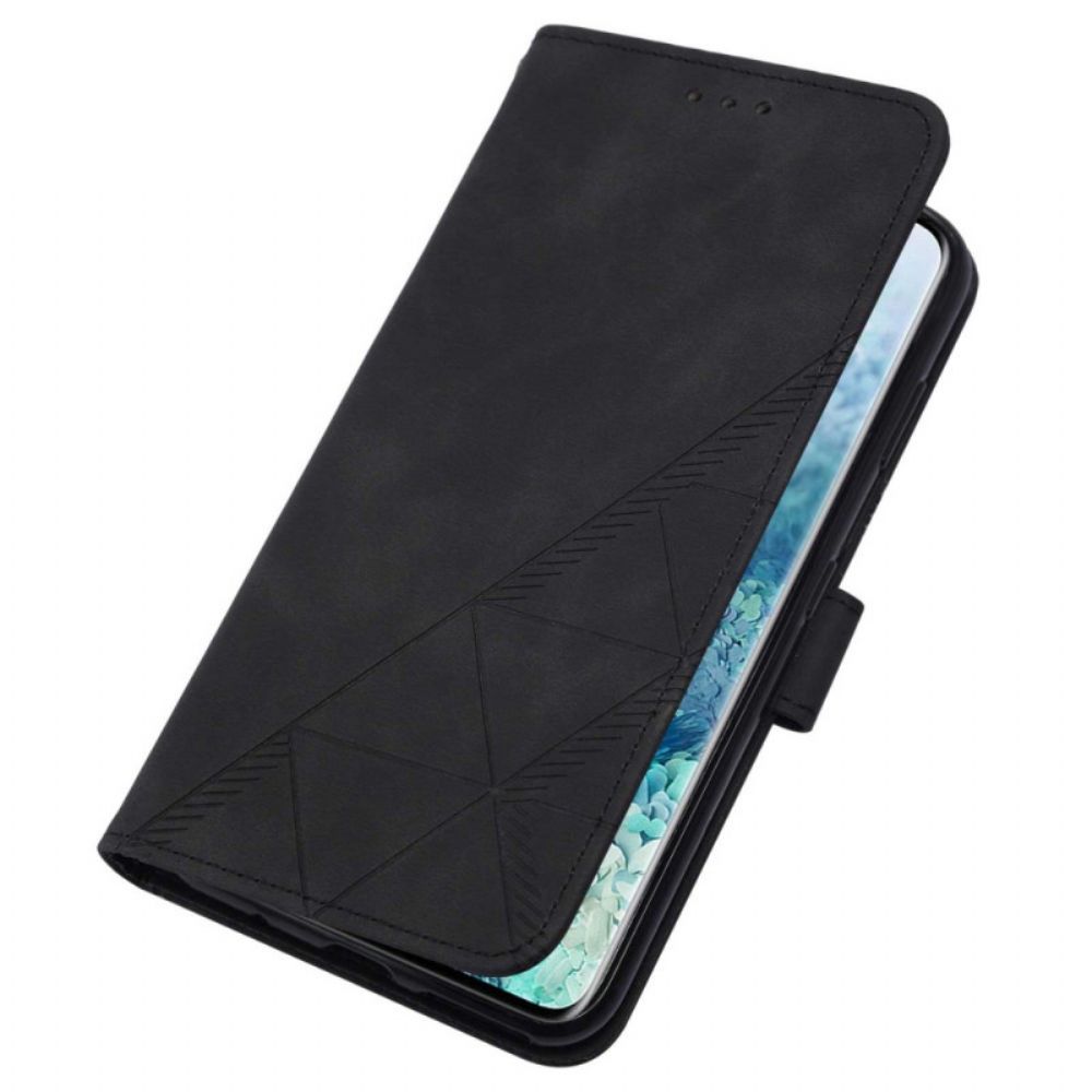 Leren Hoesje voor Samsung Galaxy S20 Plus 4G / 5G Piramide Leereffect