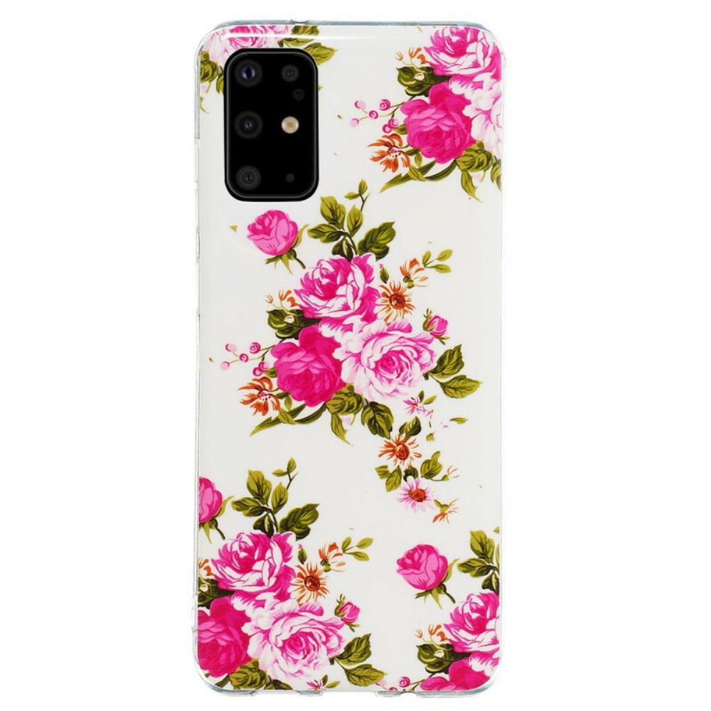 Telefoonhoesje voor Samsung Galaxy S20 Plus 4G / 5G Fluorescerende Bloemen