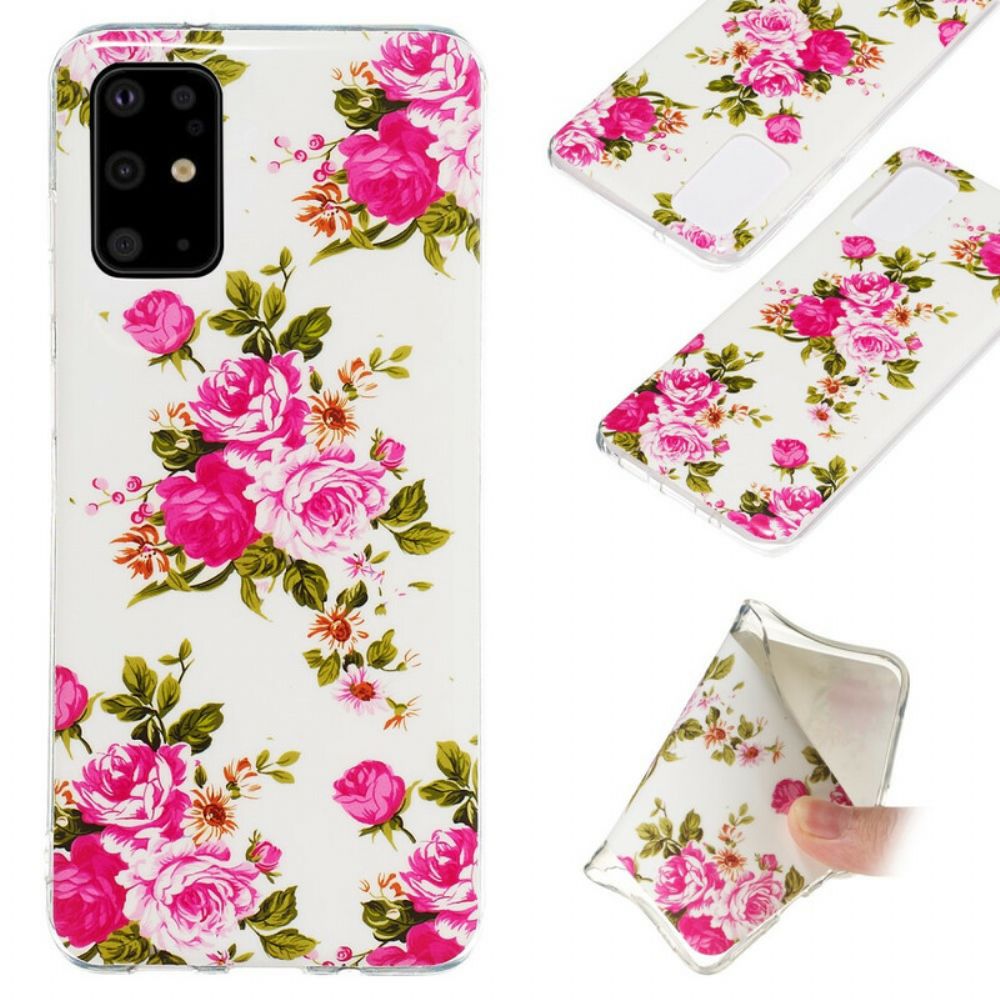 Telefoonhoesje voor Samsung Galaxy S20 Plus 4G / 5G Fluorescerende Bloemen