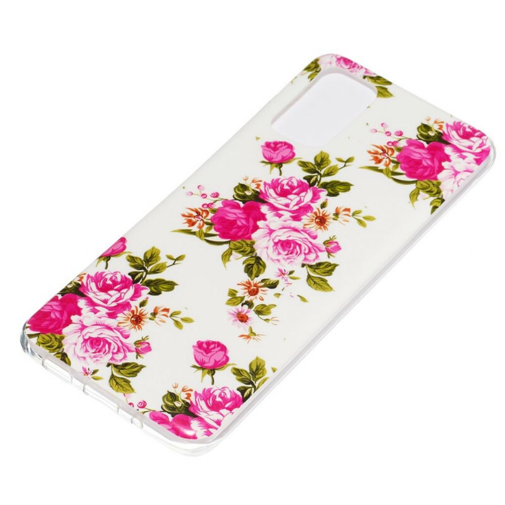 Telefoonhoesje voor Samsung Galaxy S20 Plus 4G / 5G Fluorescerende Bloemen