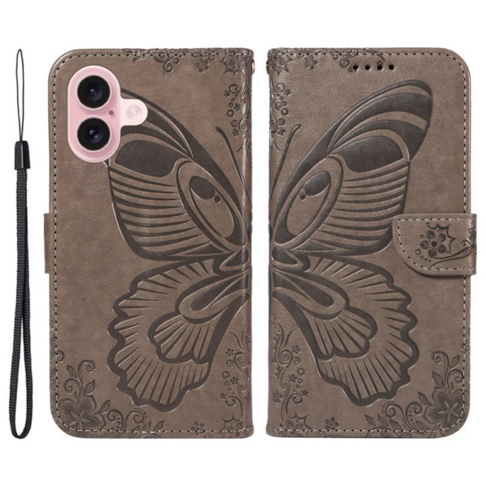 Bescherming Hoesje iPhone 16 Vlinderprint