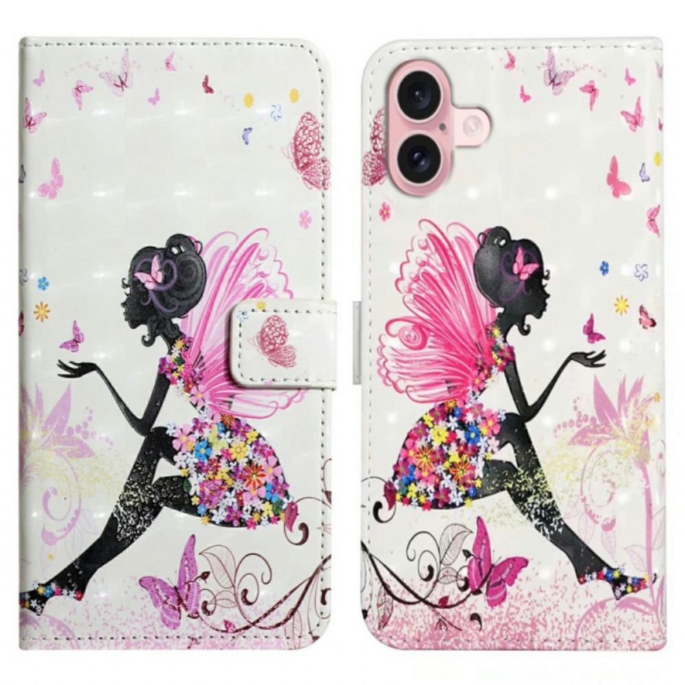 Flip Case Leren iPhone 16 Fee